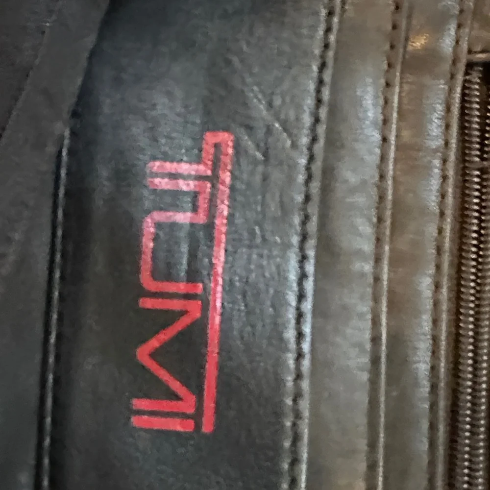 Vintage Tumi Black Leather Briefcase/Tote